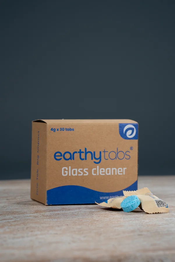 Glass Cleaning Tablet macro view Glass Cleaning Tablet macro view